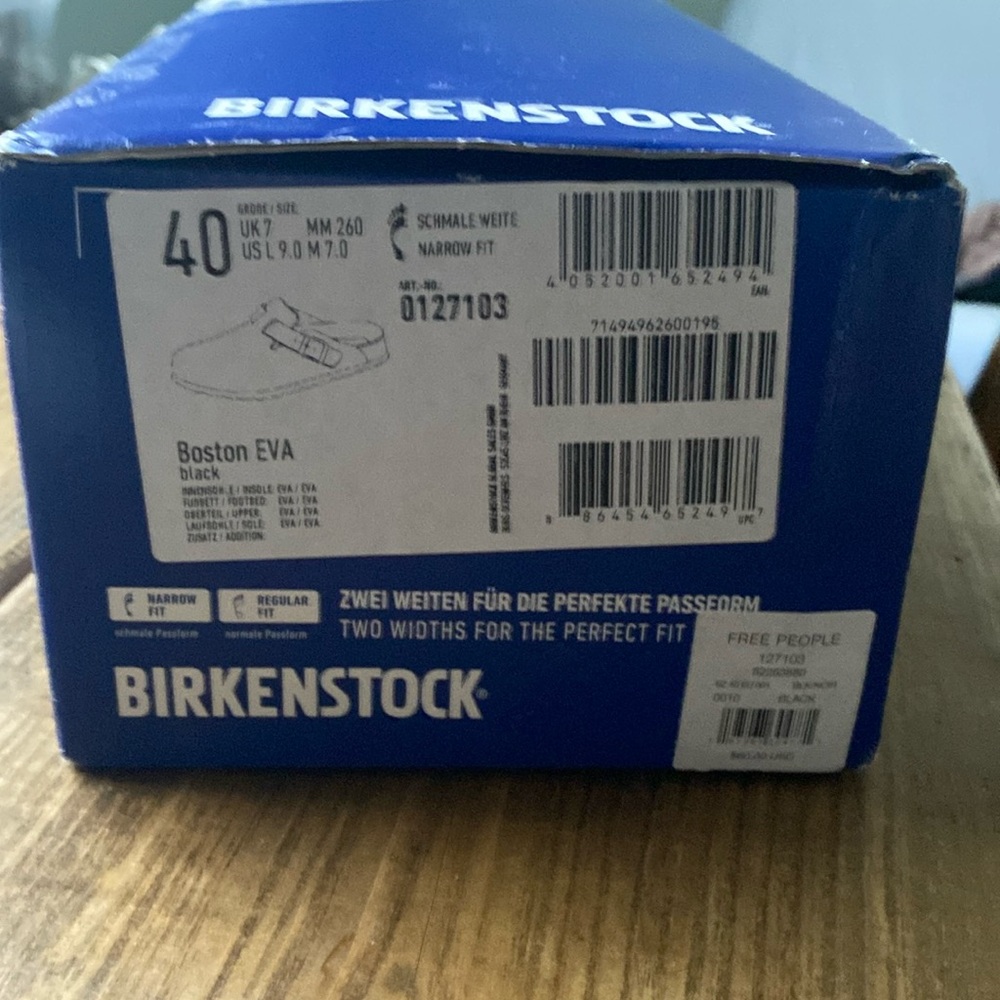 NEW IN BOX Birkenstock Boston Eva Clogs - Black - 40 Women’s Size 9.5 - 10